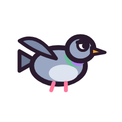 Pombo Fofoqueiro voando